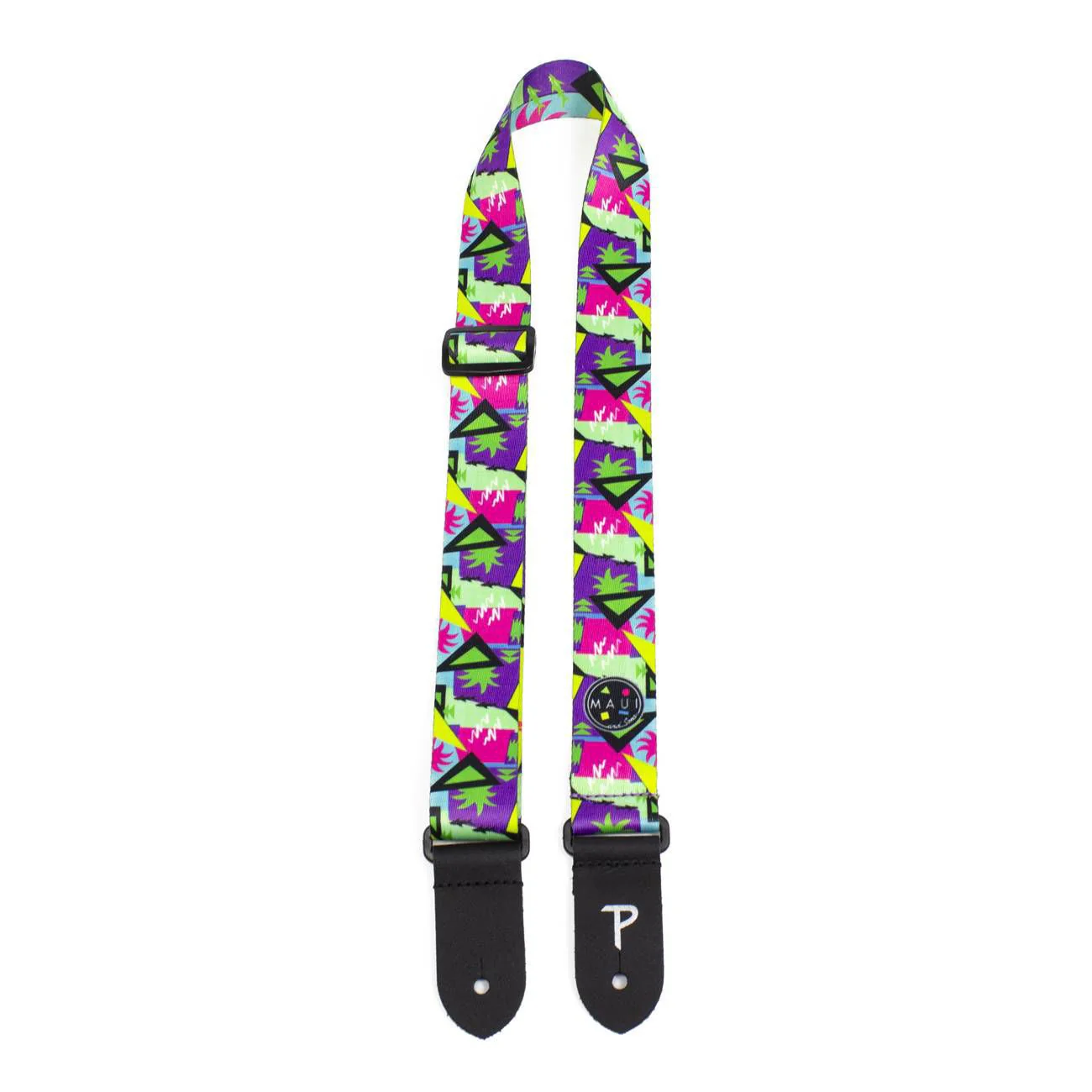 Perris 1.5 Polyester Maui & Sons 8169 Design Ukulele Strap with Leather ends