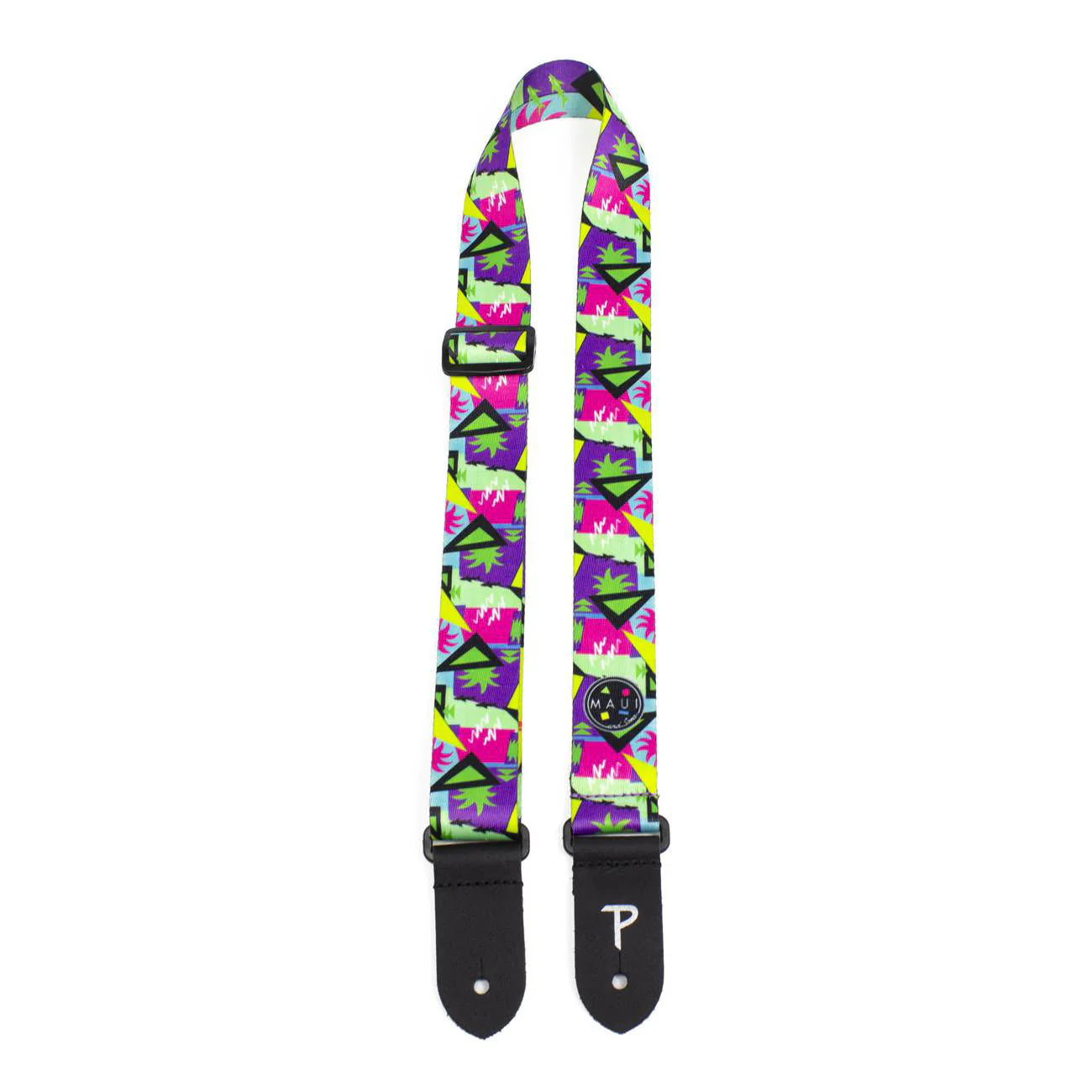 Perris 1.5 Polyester Maui & Sons 8169 Design Ukulele Strap with Leather ends - Image 2