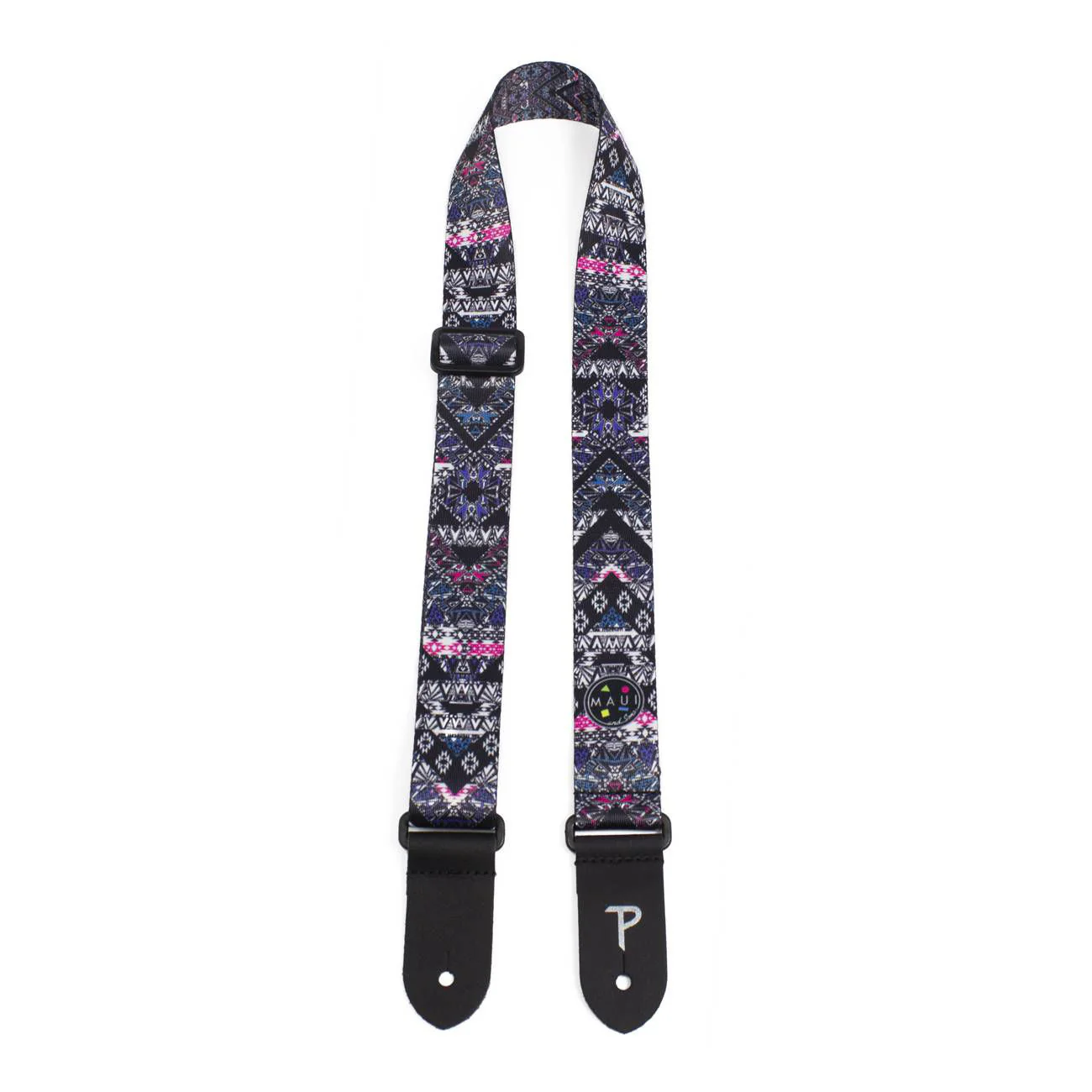 Perris 1.5 Polyester Maui & Sons 8174 Design Ukulele Strap with Leather Ends - Image 2