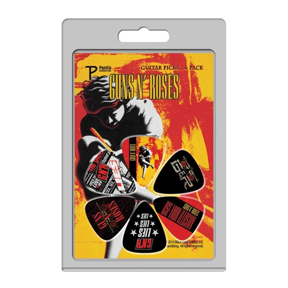 Perris ''Guns N'' Roses'' Licensed Guitar Pick Packs - 6 in a pack