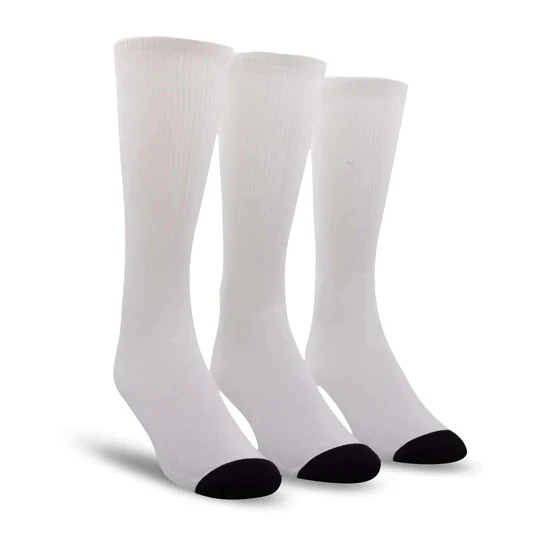 Perris Licensed Fender Exploded Logo Large Crew Socks in White-3 Pair - Image 5