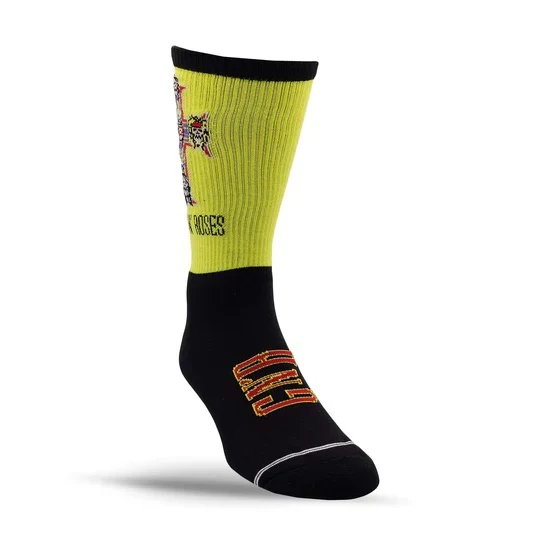 Perris Licensed GNR Appetite for Destruction Large Crew Socks in Black/Yellow -1 Pair - Image 5