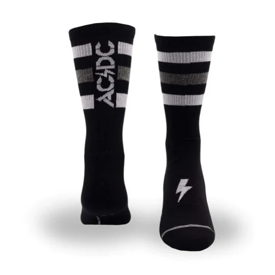 Perris Licensed High Voltage Large Crew Socks in Black-1 Pair - Image 3