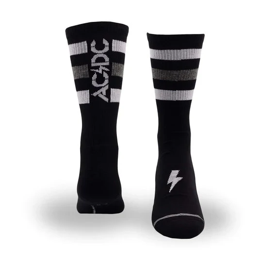 Perris Licensed High Voltage Large Crew Socks in Black-1 Pair - Image 4