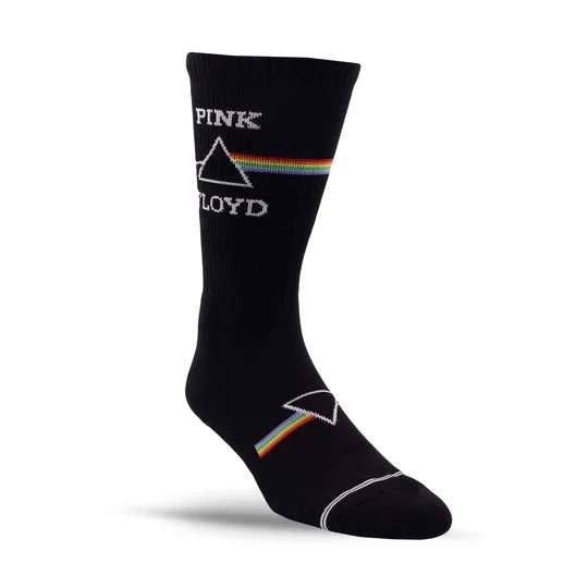 Perris Licensed Pink Floyd Dark Side of the Moon Large Crew Socks in Black-1 Pair - Image 4