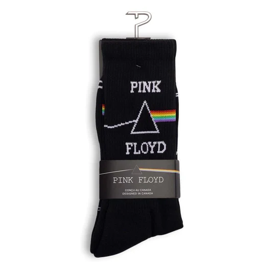 Perris Licensed Pink Floyd Dark Side of the Moon Large Crew Socks in Black-1 Pair - Image 6