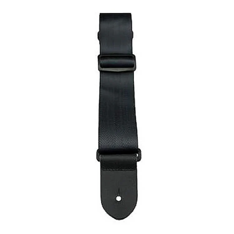 Perris PS1694 2 Black Seatbelt Style Guitar Strap with Black Leather ends - Image 2