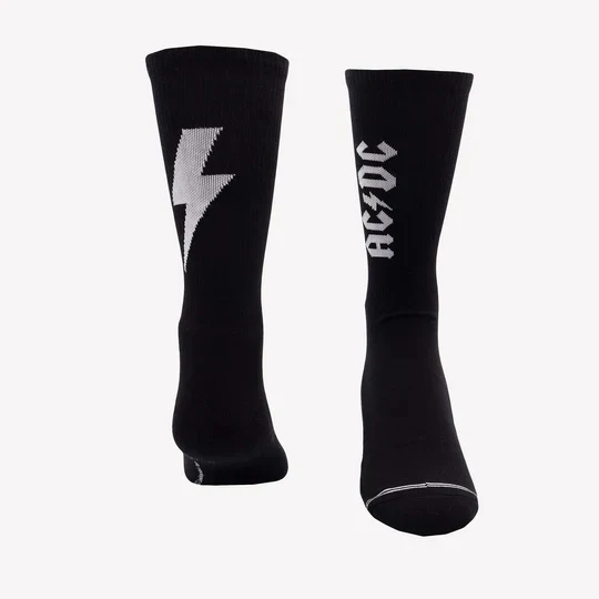Perris Socks Lightning Strikes Crew Black Large - Image 4