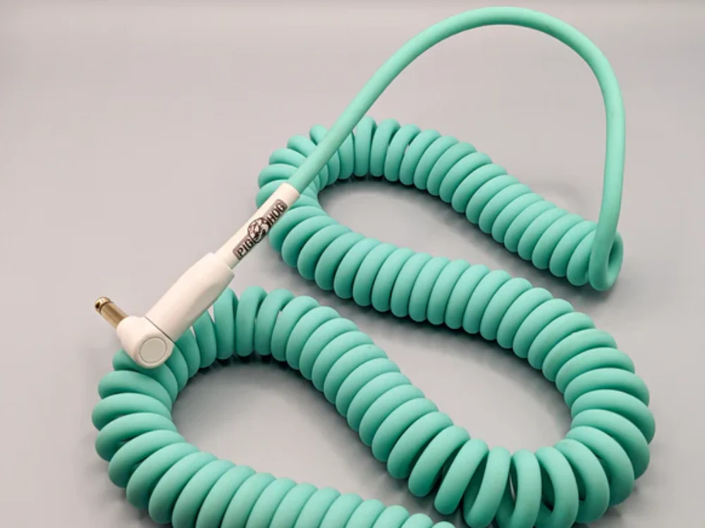 Pig Hog "Half Coil" Instrument Cable, 30 ft, Seafoam Green - Image 2