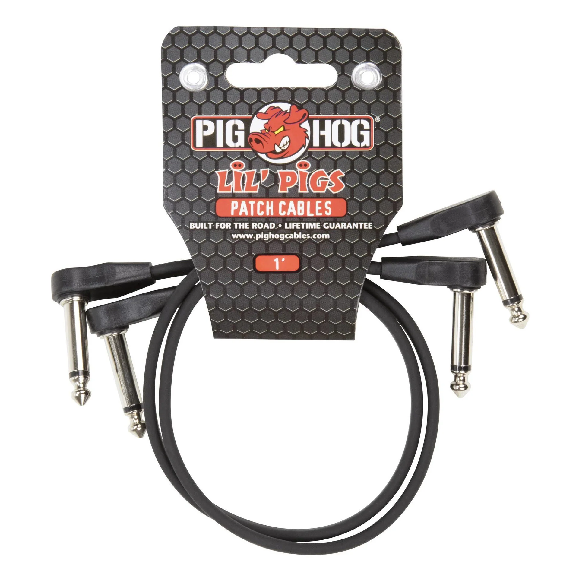 Pig Hog Lil'' Pigs Low Profile 1ft Patch Cables - 2pk - Image 2