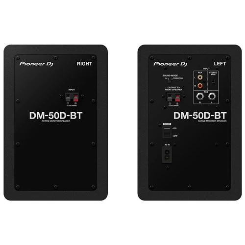 Pioneer DJ DM-50D-BT 5 inch Studio Monitor Speakers with Bluetooth in Black - Pair - Image 4