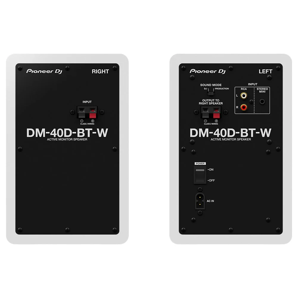 Pioneer DM-40D-BT 4 inch Studio Monitor Speakers with Bluetooth in White - Pair - Image 6