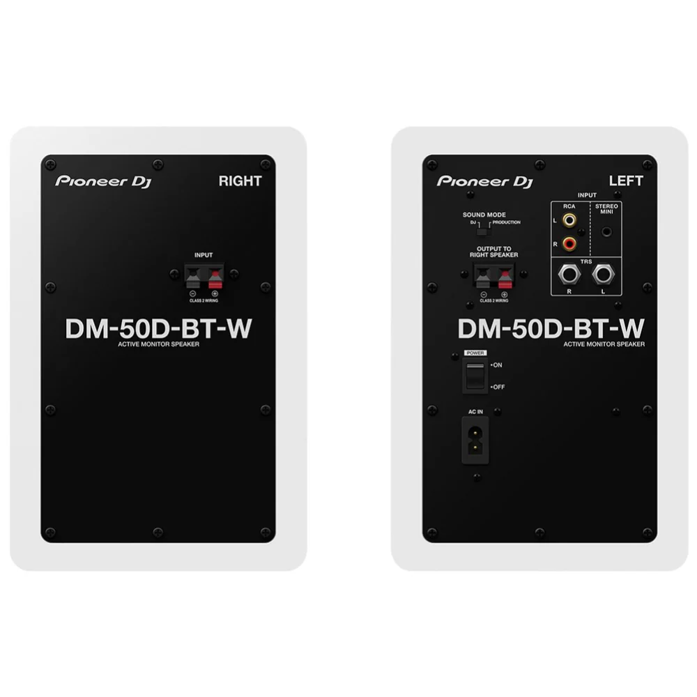 Pioneer DM-50D-BT-W 5 inch Studio Monitors Speakers with Bluetooth in White - Pair - Image 3