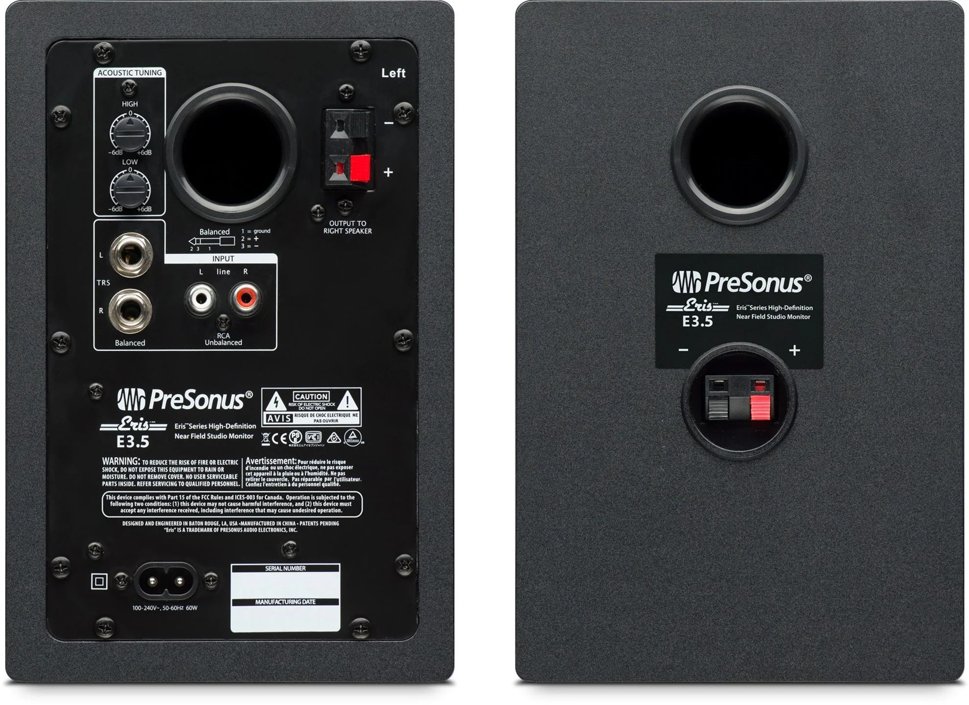 PreSonus Eris E3.5 3.5 inch 2 Way Reference Monitor Speakers - Pair - Image 2