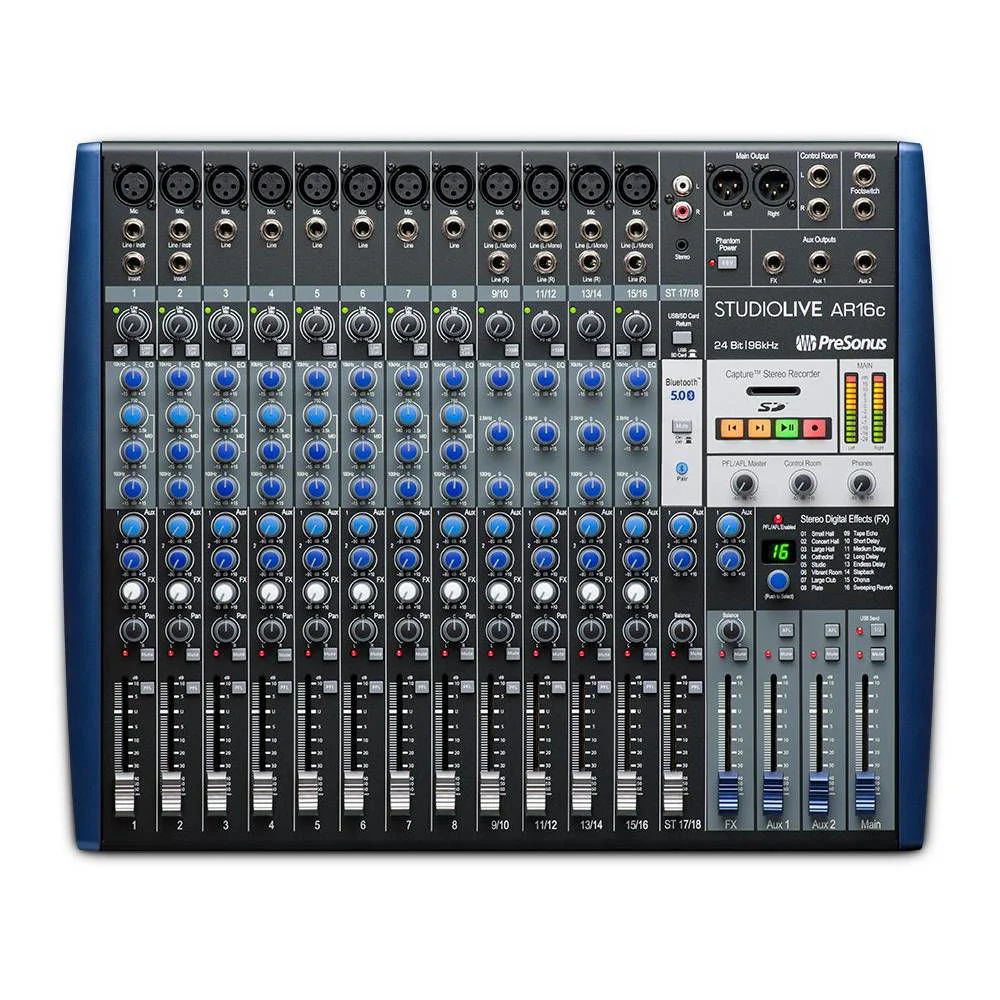 Presonus StudioLive AR16c 16-channel USB-C Audio Interface, Analog Mixer and SD Recorder - Image 5