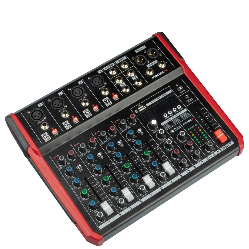 Proel PLAYMIX8 Compact 8-channel mixer with DSP and USB/BT interface - Image 2