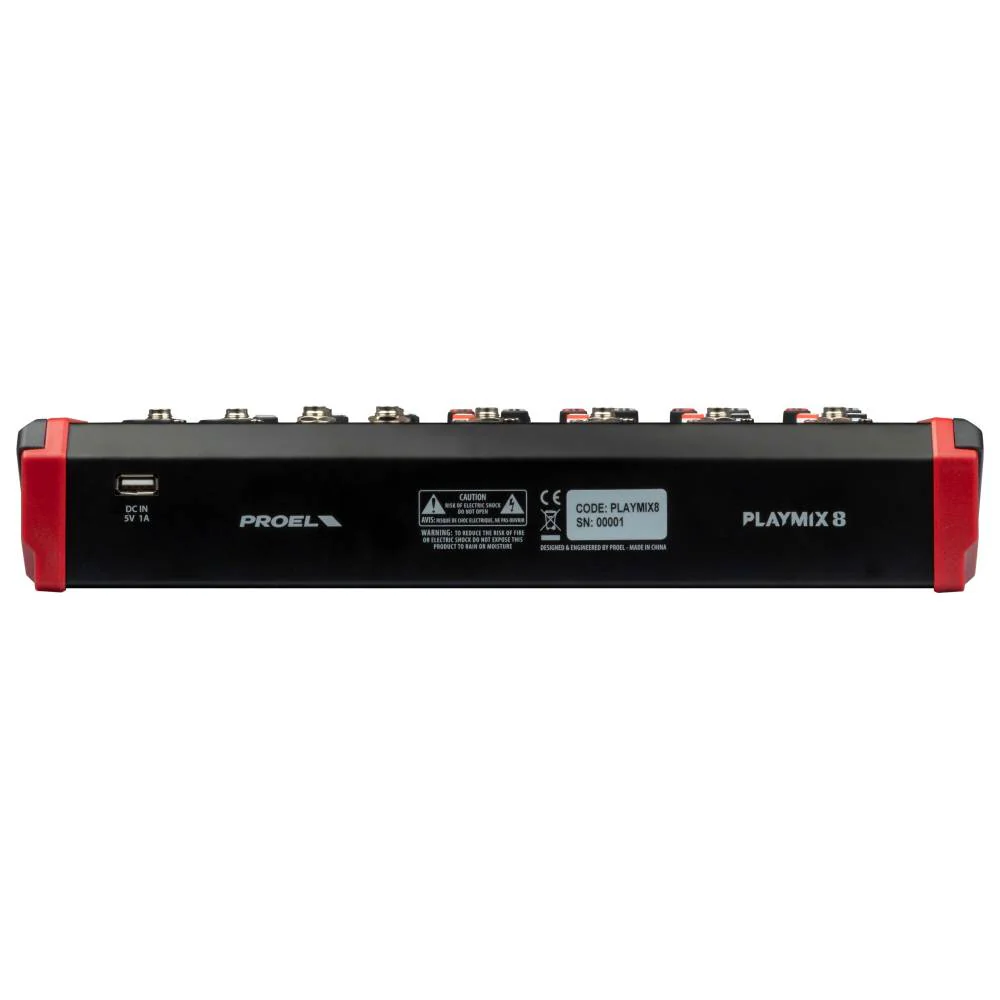 Proel PLAYMIX8 Compact 8-channel mixer with DSP and USB/BT interface - Image 4