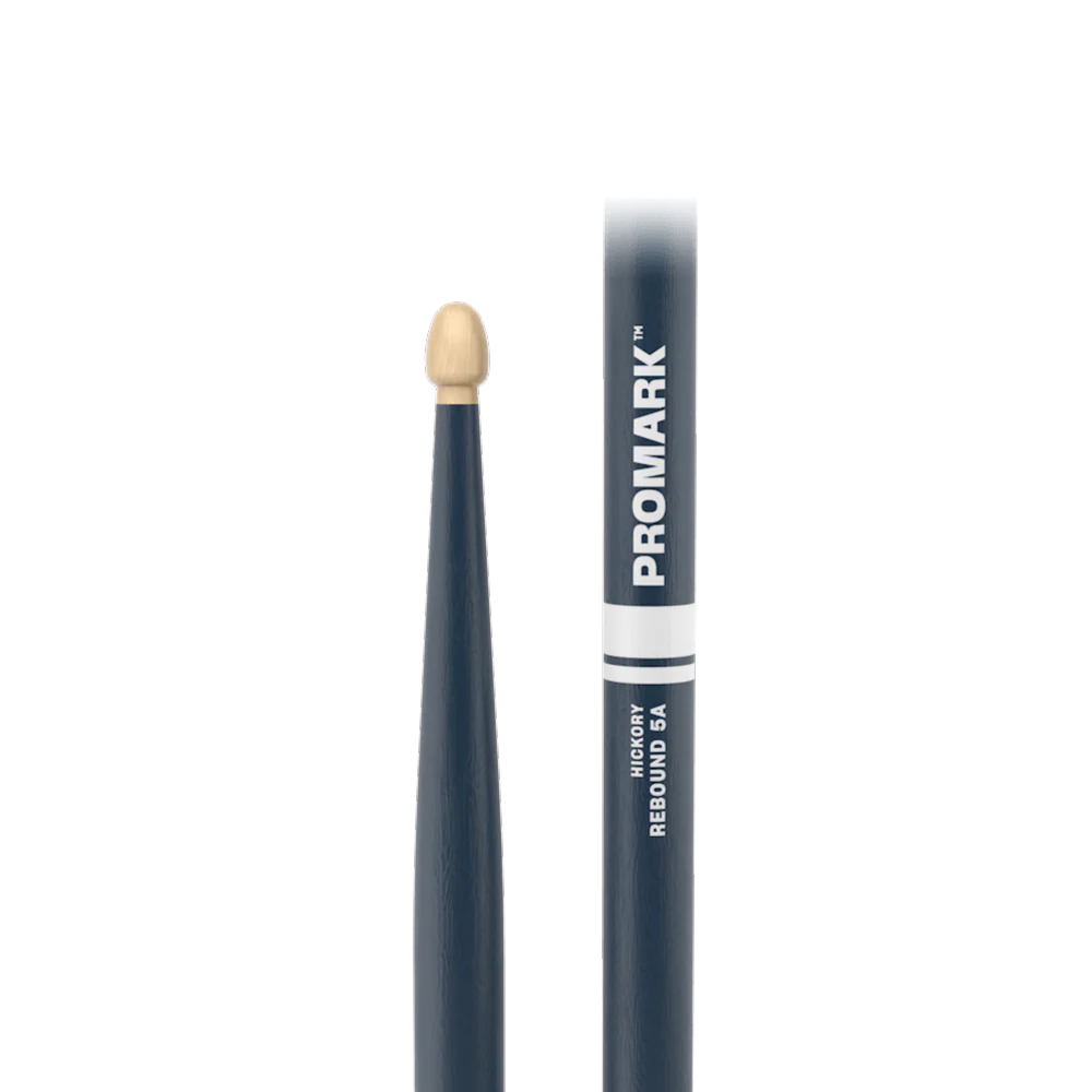 Promark Rebound 5A Painted Hickory Wood Tip Drumsticks in Blue - Image 2
