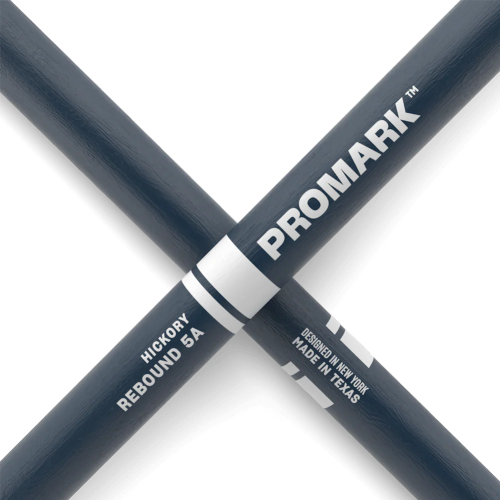 Promark Rebound 5A Painted Hickory Wood Tip Drumsticks in Blue - Image 4