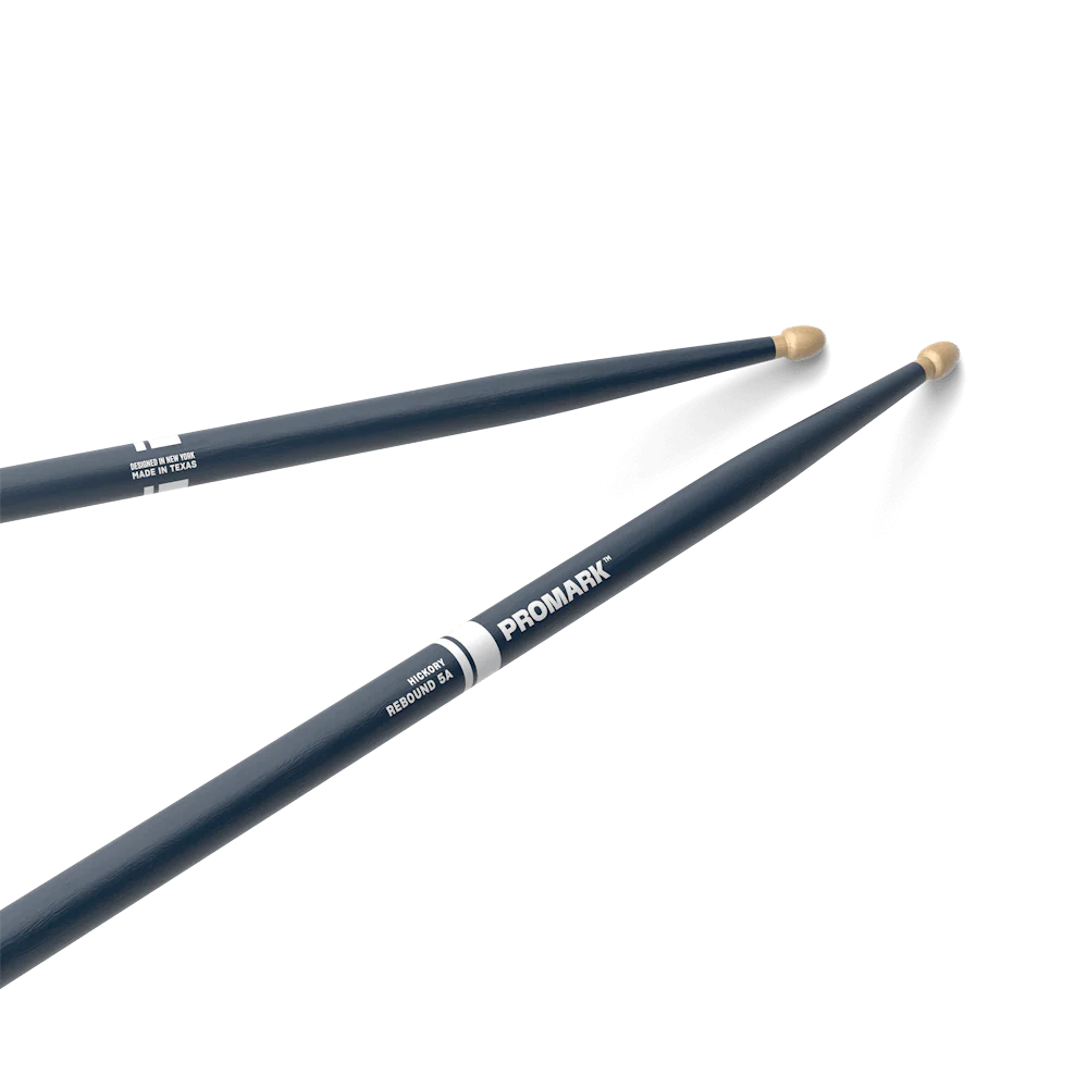 Promark Rebound 5A Painted Hickory Wood Tip Drumsticks in Blue - Image 5