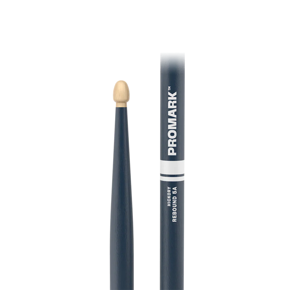 Promark Rebound 5A Painted Hickory Wood Tip Drumsticks in Blue - Image 6