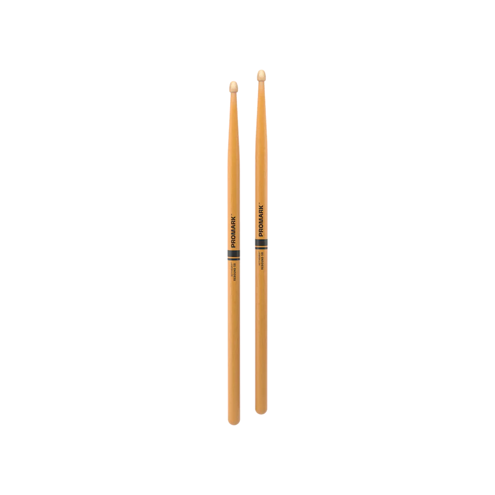 Promark Rebound 5B ActiveGrip Drumsticks - Hickory Acorn Tip Clear - Image 7