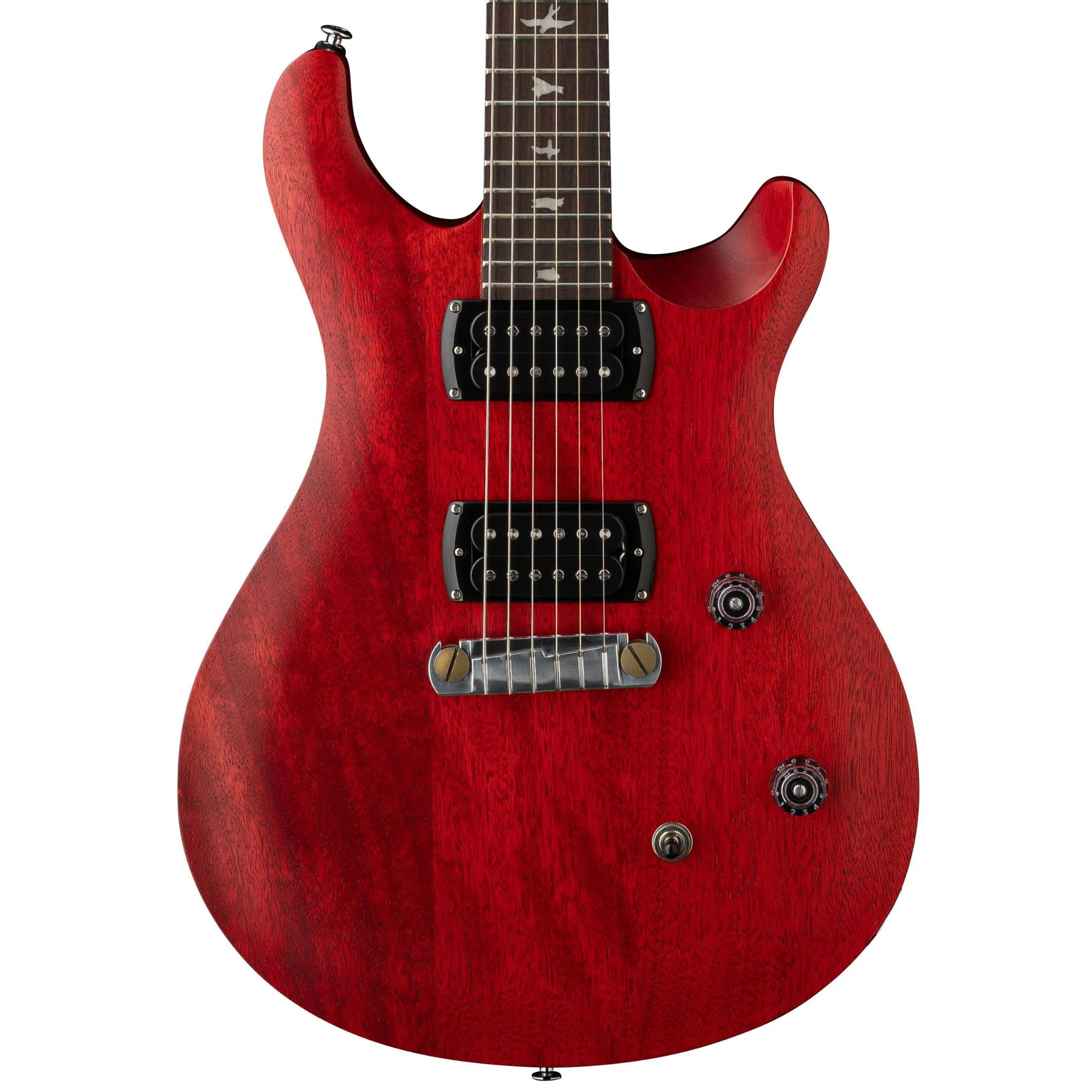 PRS SE CE24 Standard Satin Stoptail Electric Guitar - Vintage Cherry - Image 3
