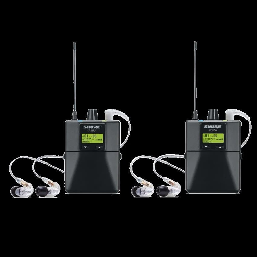 PSM300 Twin Wireless System 630-654 MHz; includes 2x P3R Bodypacks & 2x SE215-CL - Image 3