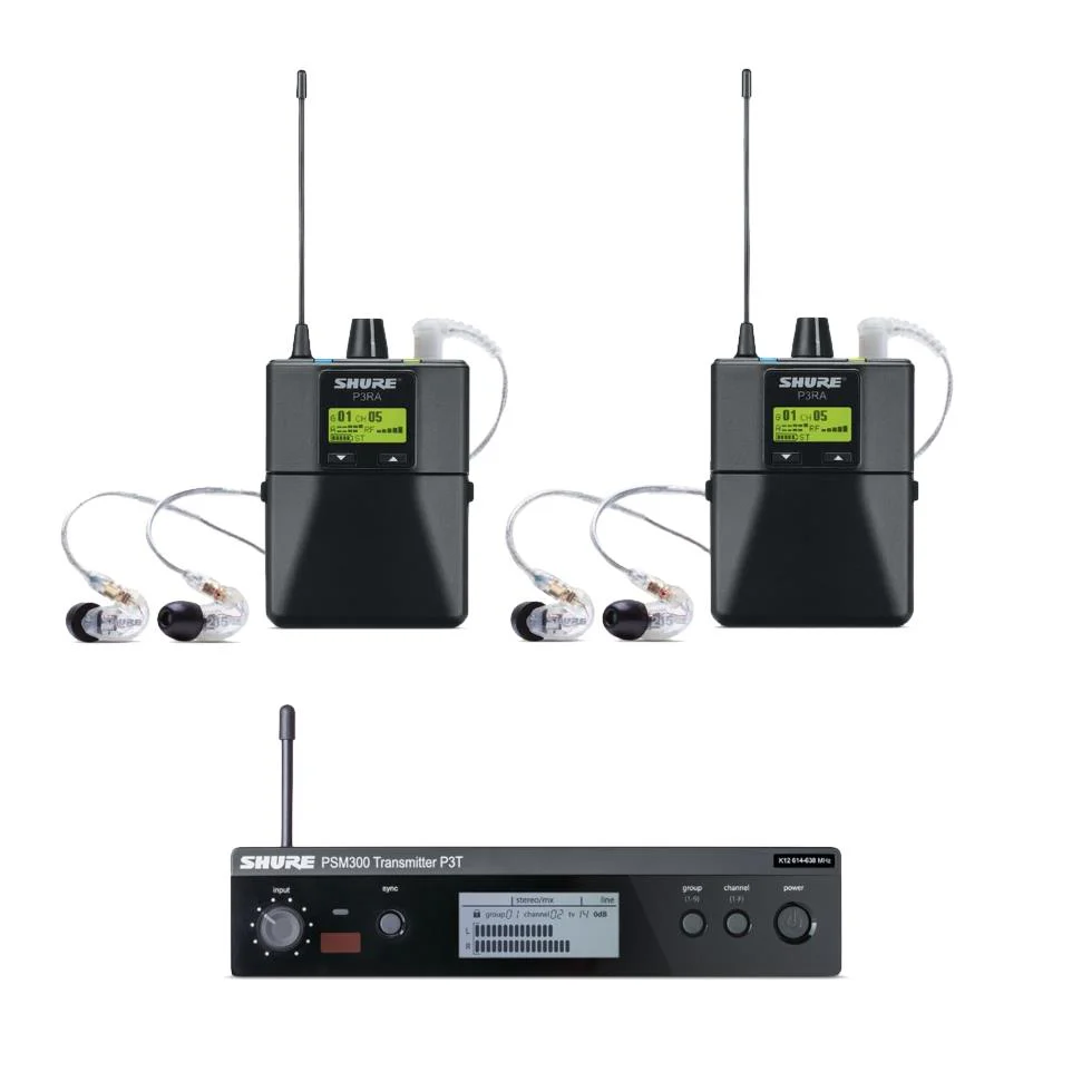PSM300 Twin Wireless System 630-654 MHz; includes 2x P3R Bodypacks & 2x SE215-CL - Image 4