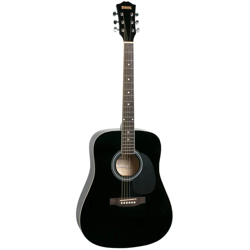 Redding RED50 Drednought Acoustic Guitar Pack with Tuner - Black - Image 5