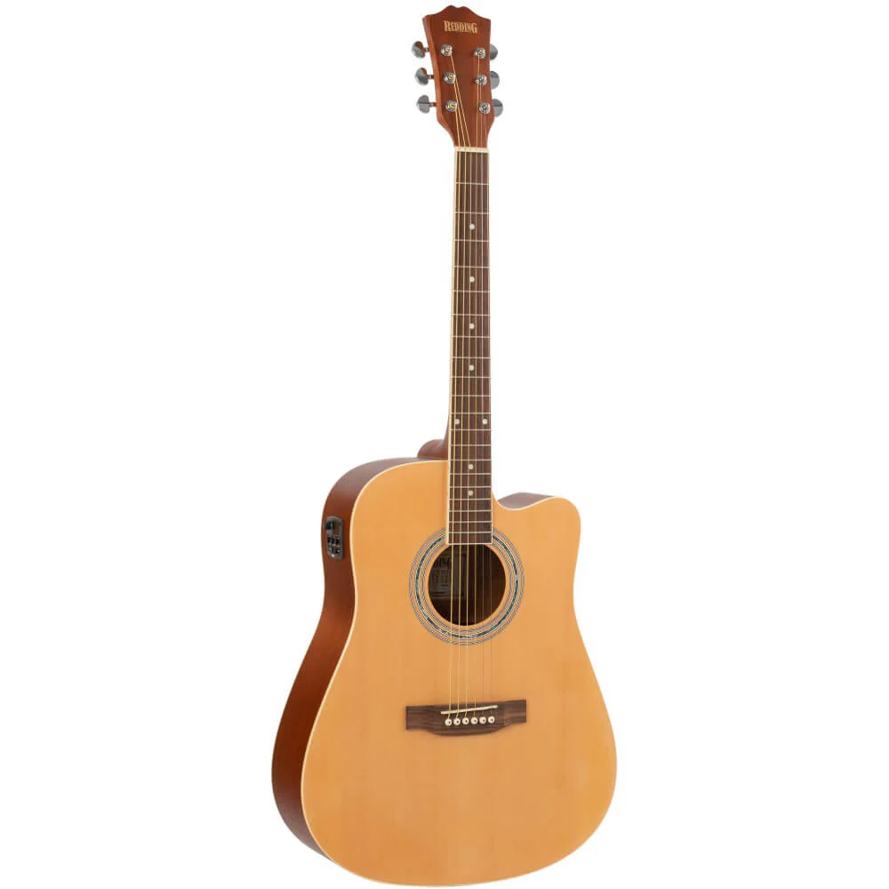 Redding RED50CE Dreadnought Cutaway Acoustic/Electric Guitar - Natural Gloss - Image 3
