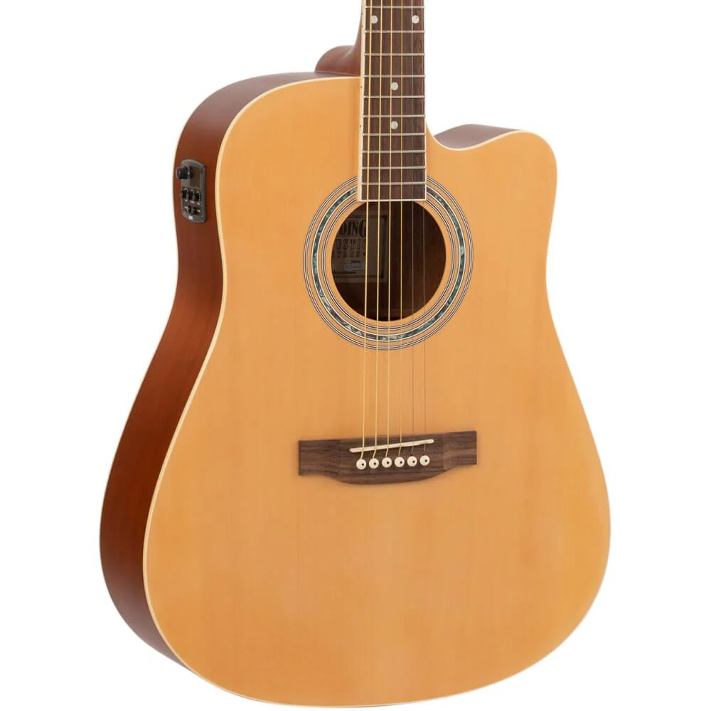 Redding RED50CE Dreadnought Cutaway Acoustic/Electric Guitar - Natural Gloss - Image 4