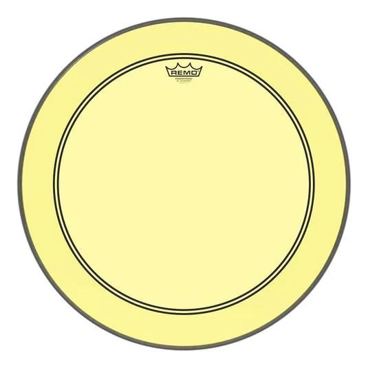 REMO Colortone 22 INCH POWERSTROKE 3 YELLOW BASS DRUM HEAD - Image 2