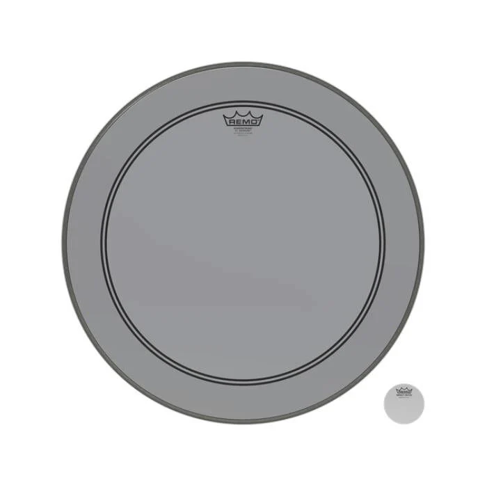 Remo Colortone Powerstroke 3 22in Bass Drumhead in Smoke - Image 2