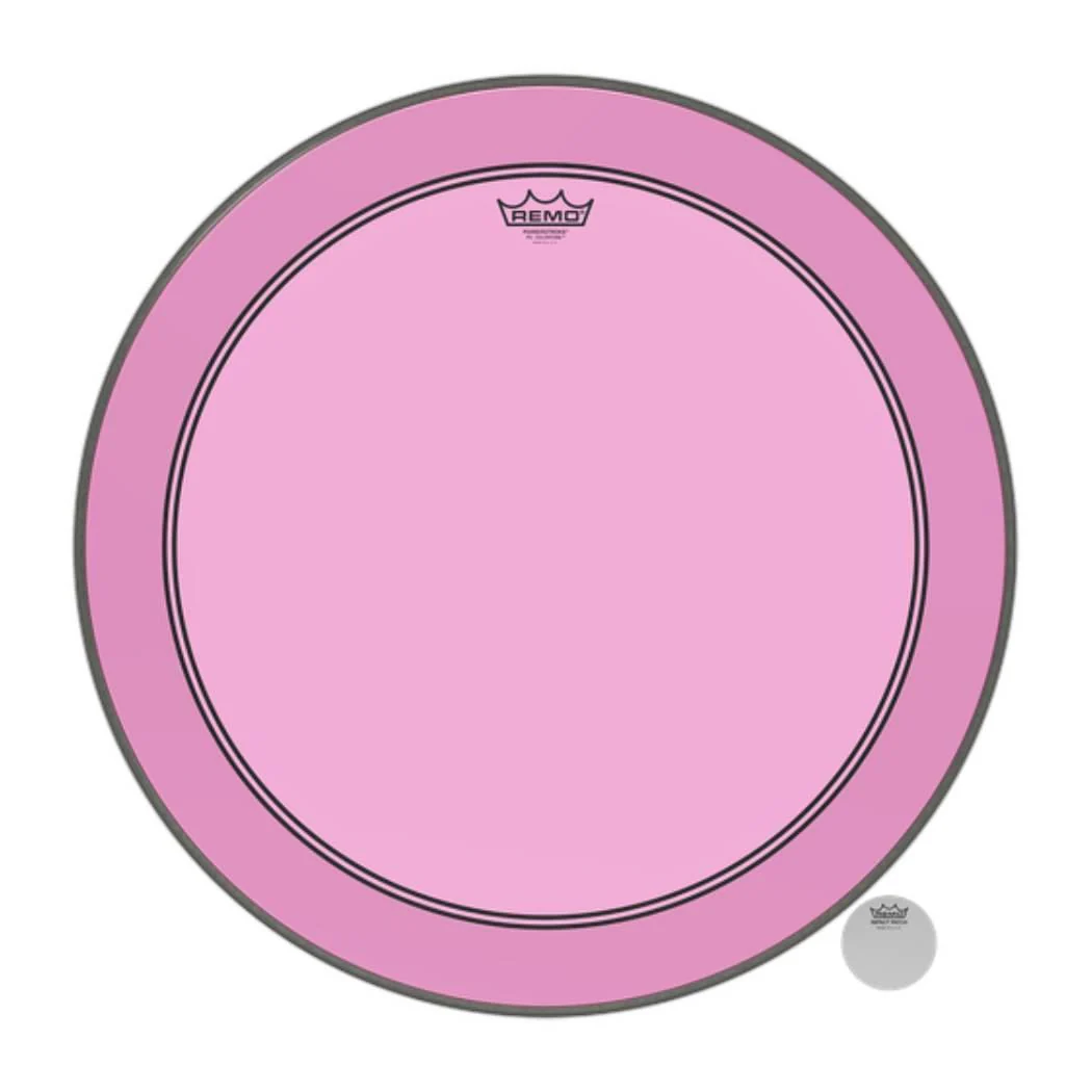 Remo Colortone Powerstroke 3 24 inch Drum Head - Pink - Image 2