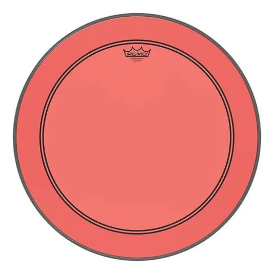 Remo Colortone Powerstroke 3 Red 22inch Bass Drumhead - Image 2