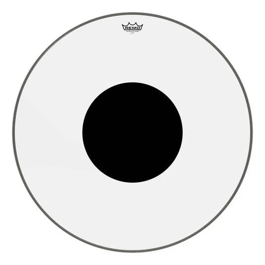 Remo CS-1328-10 Controlled Sound Clear 28 Inch Bass Drumhead with Black Dot - Image 2