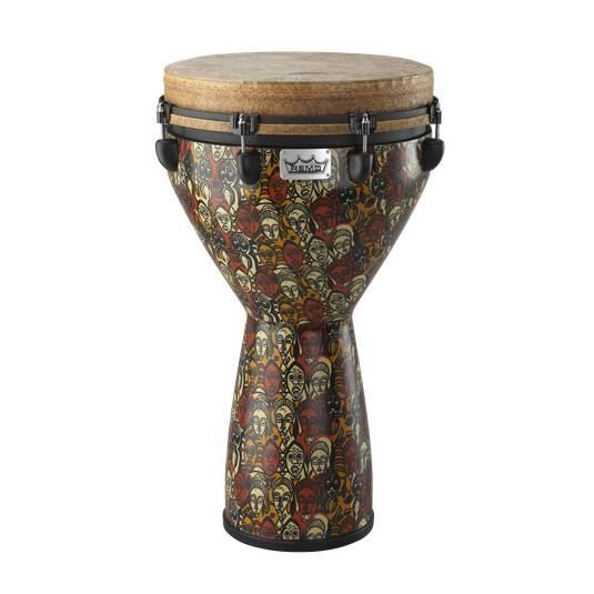 Remo DJ-0014-LM Mondo Leon Mobley Series 14 Inch Djembe - Multi-Mask Finish - Image 2
