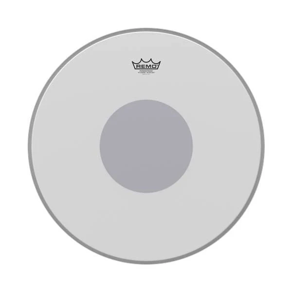 Remo P3-1124-10 Powerstroke 3 Coated 24 Inch Bass Drumhead No Stripe - Bottom Black Top