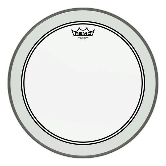 Remo P3-1316-C2 Powerstroke 3 Clear 16 Inch Bass Drumhead with Impact Patch - Image 2