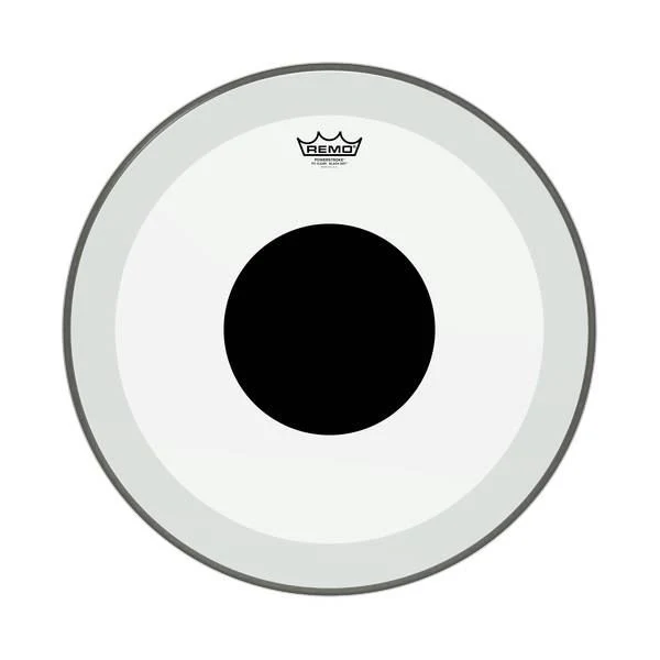Remo P3-1320-10 Powerstroke 3 Clear 20 Inch Bass Drumhead Not Stripe - Top Black Dot - Image 2