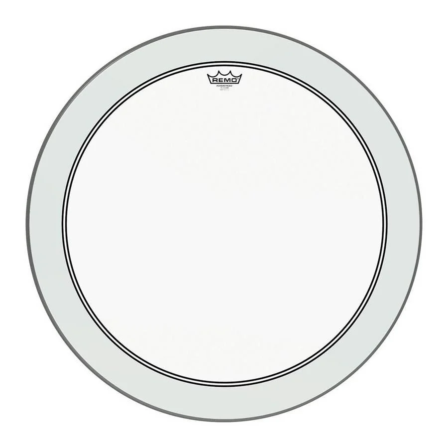 Remo P3-1328-C2 Powerstroke 3 Clear 28 Inch Bass Drumhead with Impact Patch - Image 2