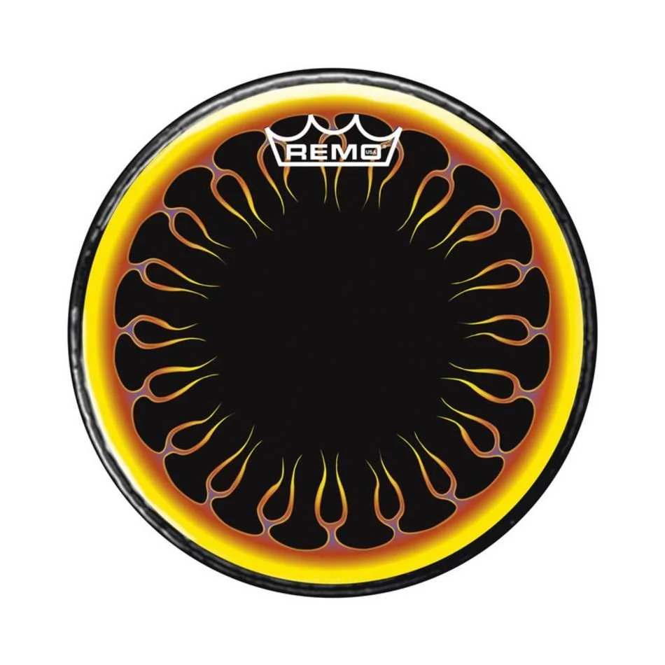 Remo PA-1022-C2 Custom Graphic 22 Inch Bass Drumhead - Flames