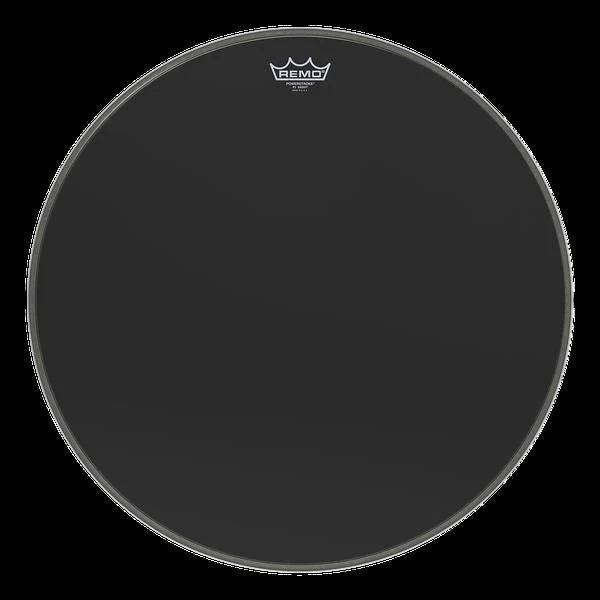 Remo Powerstroke 3 Ebony 20 Inch Bass Drumhead with Black Dynamo Installed