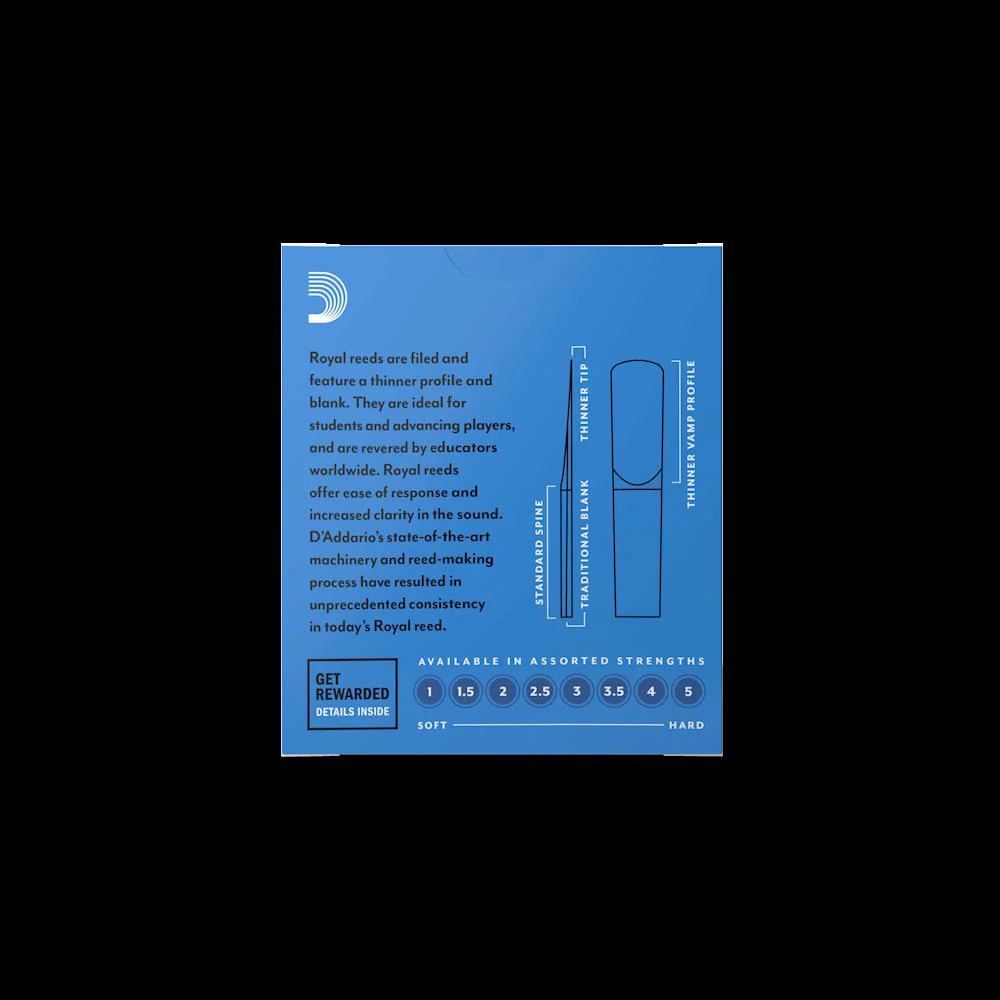 Rico Royal RCB1020 Bb Clarinet Reeds (Box of 10) - 2.0 - Image 4