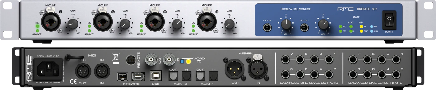 RME Fireface 802 60ch High End USB Firewire Interface - Image 2