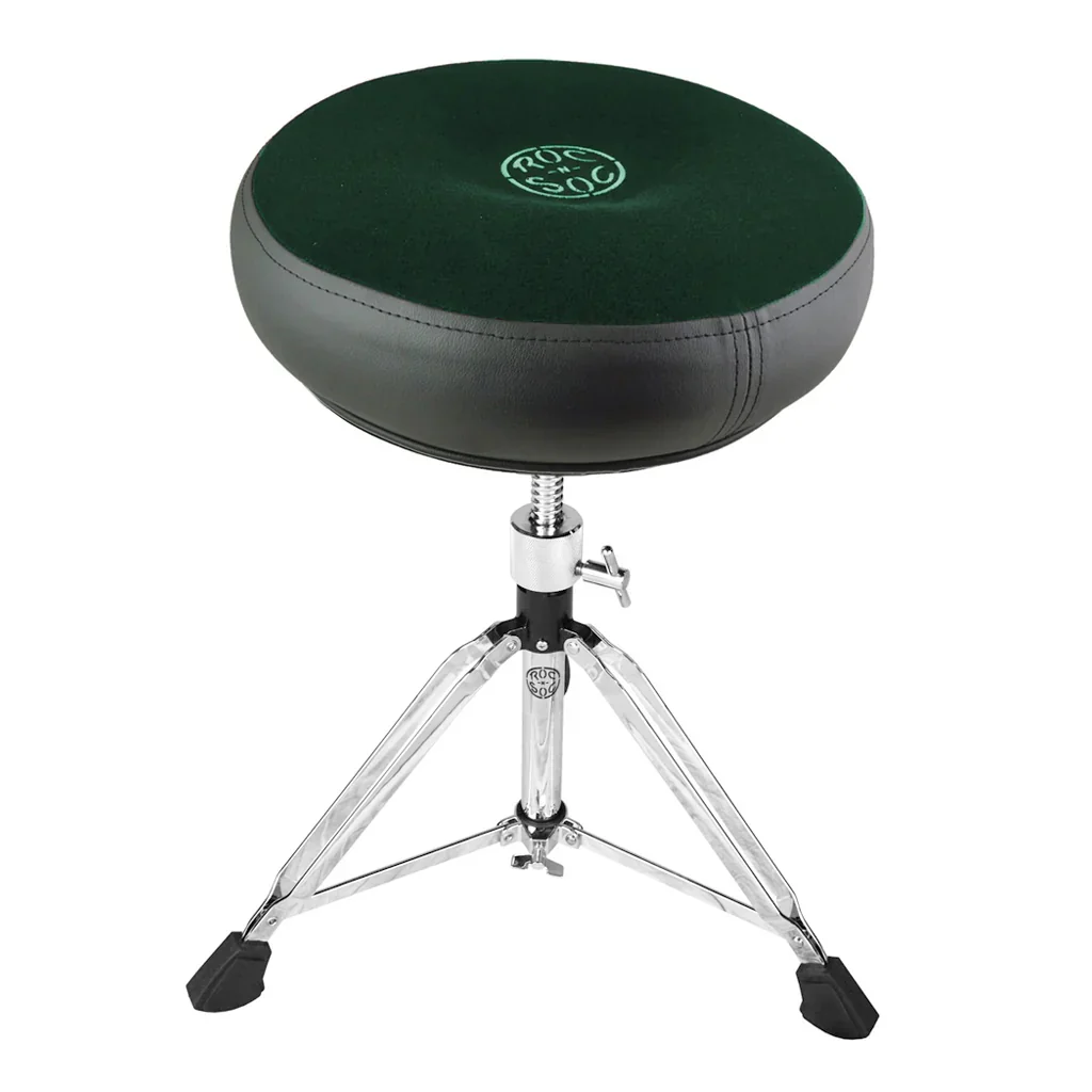 Roc-N-Soc Manual Spindle Round Top Drum Throne - Green