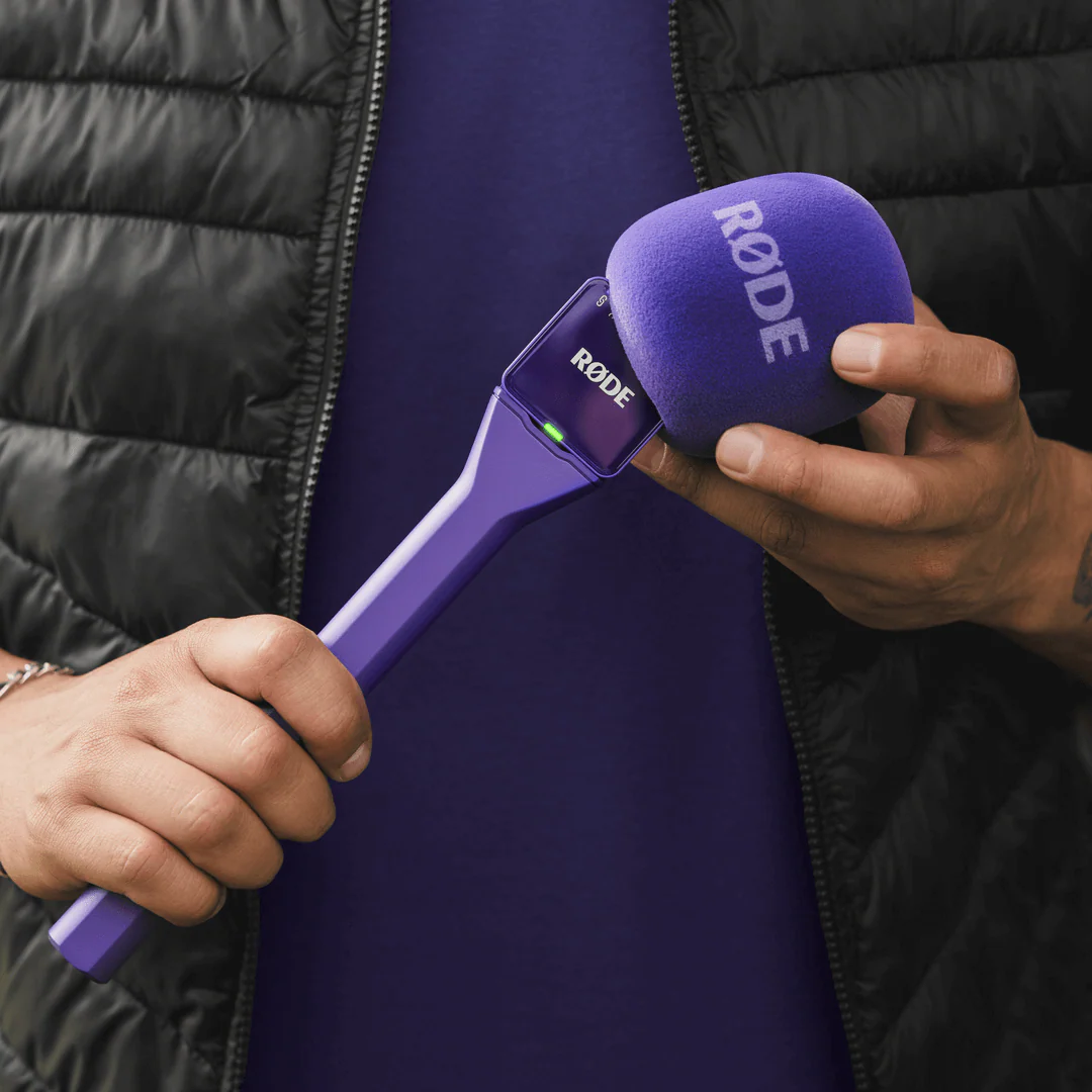 Rode Interview GO Handheld Adaptor for Wireless GO Mic System - Purple - Image 2