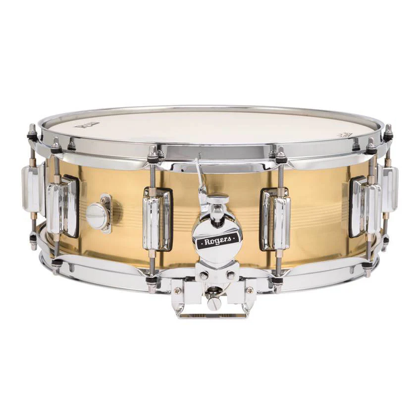 Rogers Dyna-Sonic B7 Brass Series 14x5 Inch Snare Drum - Natural Brass Finish - Image 2