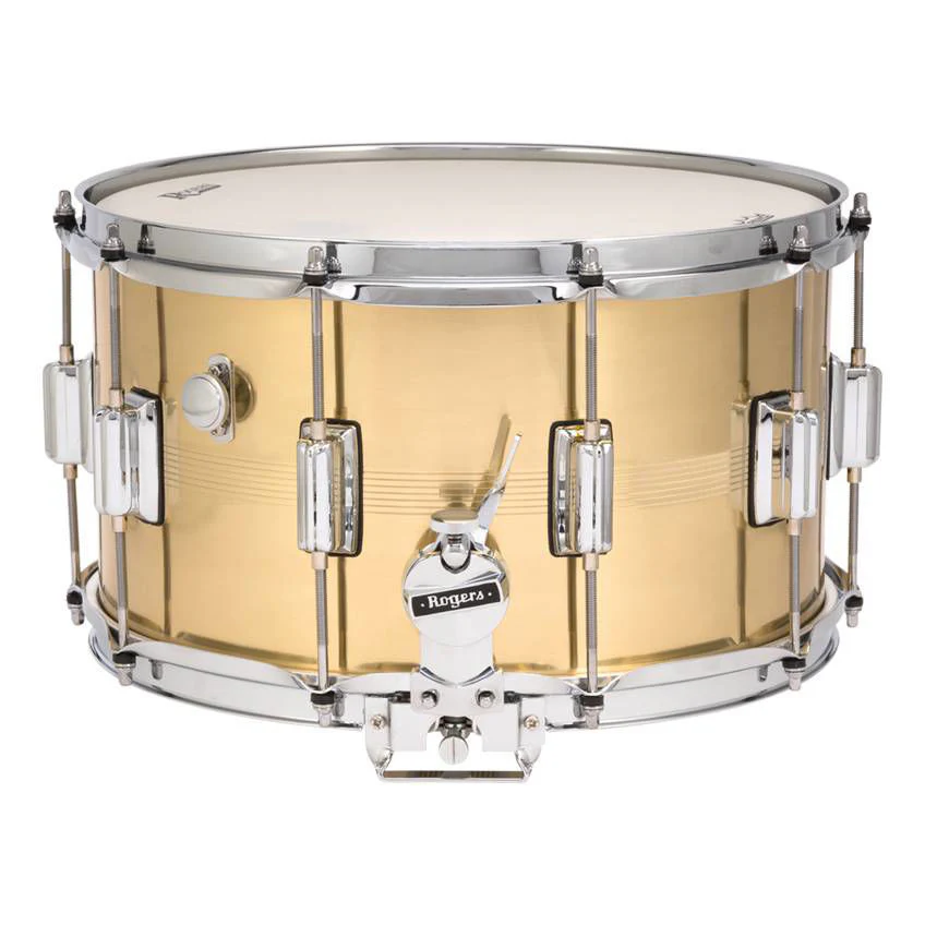 Rogers Dyna-Sonic B7 Brass Series 14x8 Inch Snare Drum - Natural Brass Finish - Image 2